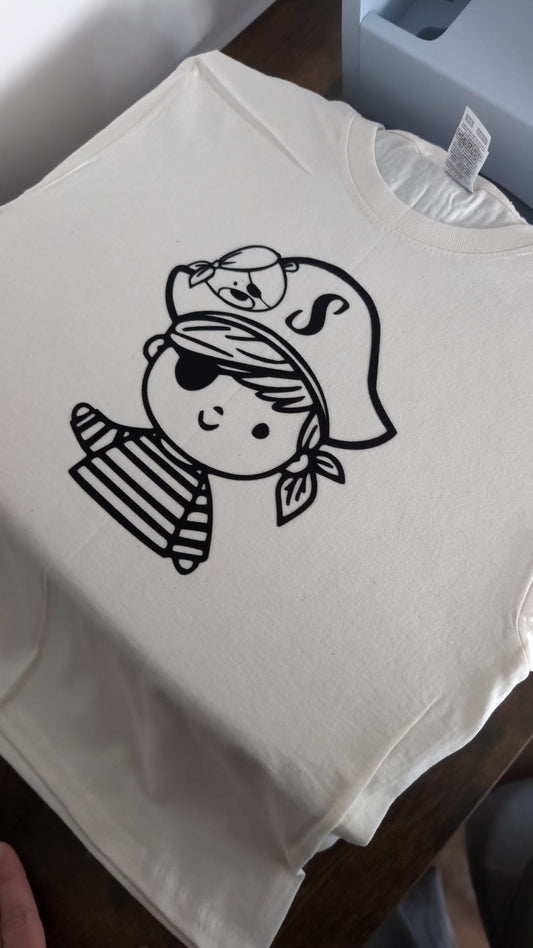 T-Shirt om zelf in te kleuren - Piraat