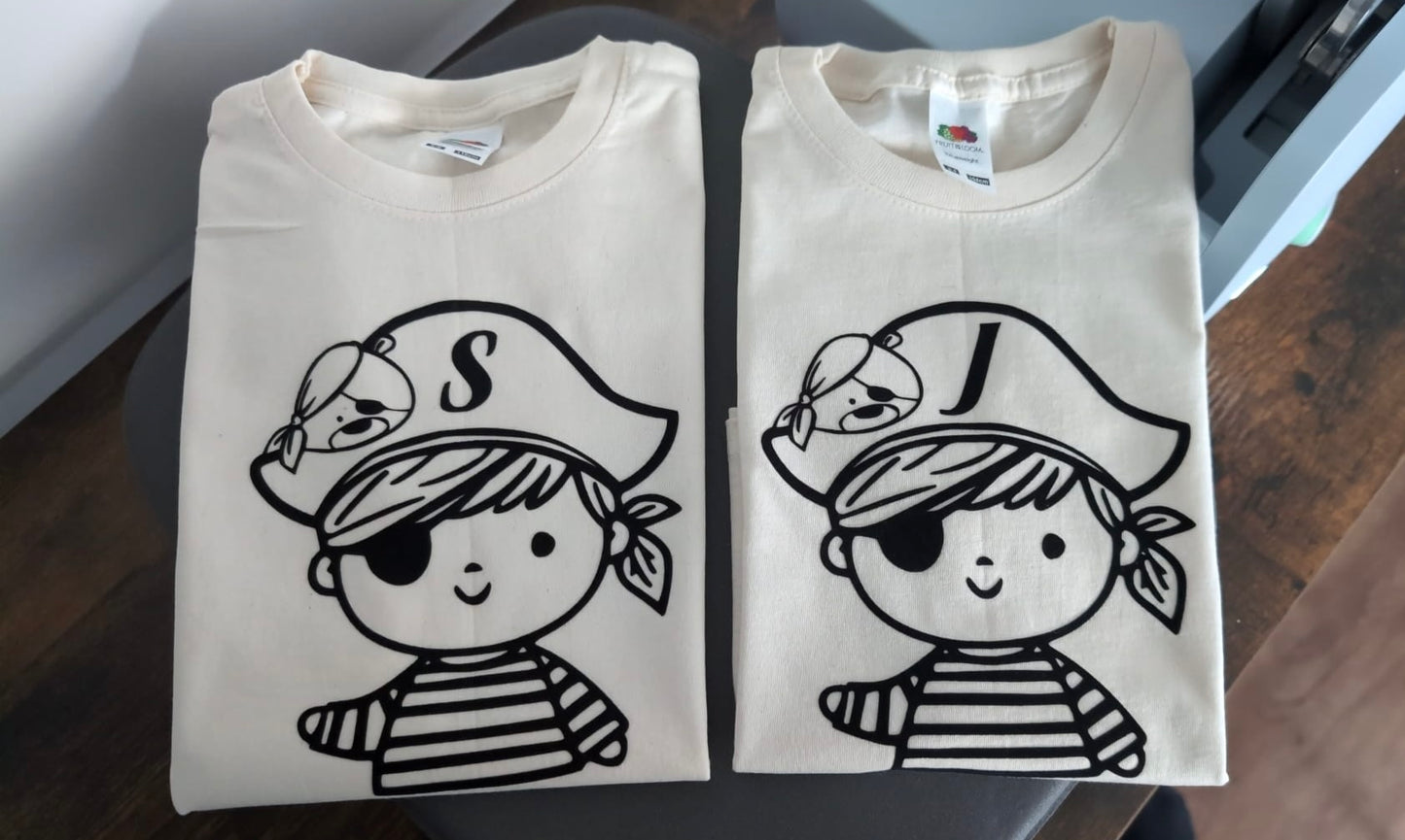T-shirt to color yourself - Pirate